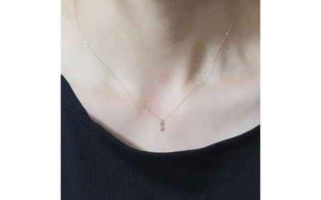 K18 0.15ct 2石ダイヤモンドペンダント 山梨県 甲斐市 BQ-184