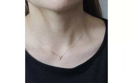 K18 0.06ct V字ダイヤモンドネックレス 山梨県 甲斐市 BQ-188