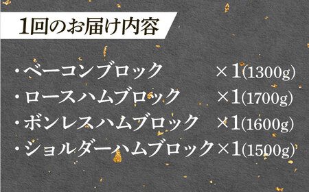 【12回定期便】 ハム・ベーコン ブロック セット 瑞浪ボーノポーク 6.1kg (冷凍) 瑞浪市 / きなぁた瑞浪 詰め合わせ ギフト[AZCI115]