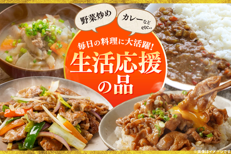 北海道産 豚肉 豚こま切れ 小分け 2kg ( 500g × 4P ) 3回 定期便 総計 6kg [スターゼン 北海道 砂川市 12260976 ]