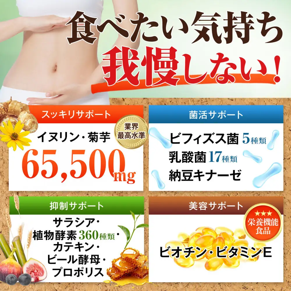 ハルクファクター イヌリン 65,500mg 水溶性 食物繊維 大容量 300粒 国内製造 カテキン 菊芋 ビフィズス菌 乳酸菌 酵素 サラシア ビタミン 全391種 サプリ 錠剤