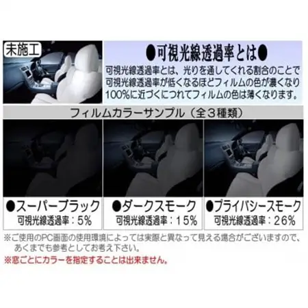 リア(b) キャラバン 5ドア ロング E24 バン ゴム 前7枚 (5%)カット済み カーフィルム【1714248】