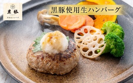 鹿児島県産黒豚使用生ハンバーグ 8個セット 黒豚 豚 豚肉 肉 お肉 にく ニク ハンバーグ 料理 国産 鹿児島県産 冷凍 ジューシー