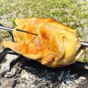 福島ブランド鶏 川俣シャモ 丸焼き機と丸焼き用蒸し鶏セット  FAF-0102