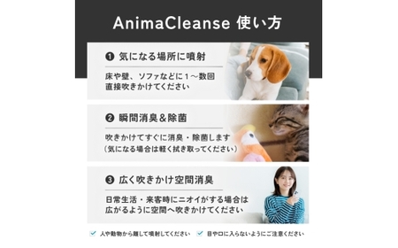 ペット用 消臭スプレー 500ml ドクターアニマポート×2《獣医師 臭気判定士 W監修》｜消臭 除菌 抗菌 犬猫 アニマクリーンズ [2466c1]