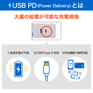 ランプレスＳＷ付ＵＳＢタップ　ＰＤ２０Ｗ　WLK-E3222UC(W)