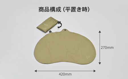 エアピロー＋ 枕 キャンプ ツーリング ソロキャンプ テント泊 専用マット スナップボタン 連結 コンパクト 静岡県 森町