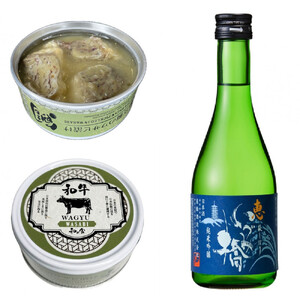 真鯛のワサビ漬け缶詰と日本酒セット