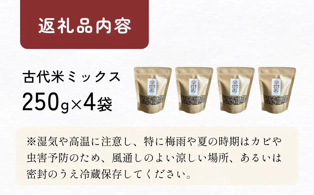 【交響するお米】［古代米ミックス］自然栽培 朝紫&アクネモチ 250g×4袋（ 令和7年産 ） 富山県 氷見市 |  移住農家が里山から直送 米 古代米 紫黒米 緑米