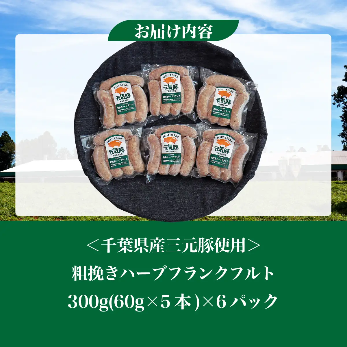 【千葉県多古町産】粗挽きハーブフランクフルトソーセージ 30本セット(60g×30本)_粗挽き ハーブ フランク ソーセージ 多古町産_【配送不可地域：離島・沖縄県】 TAKB016