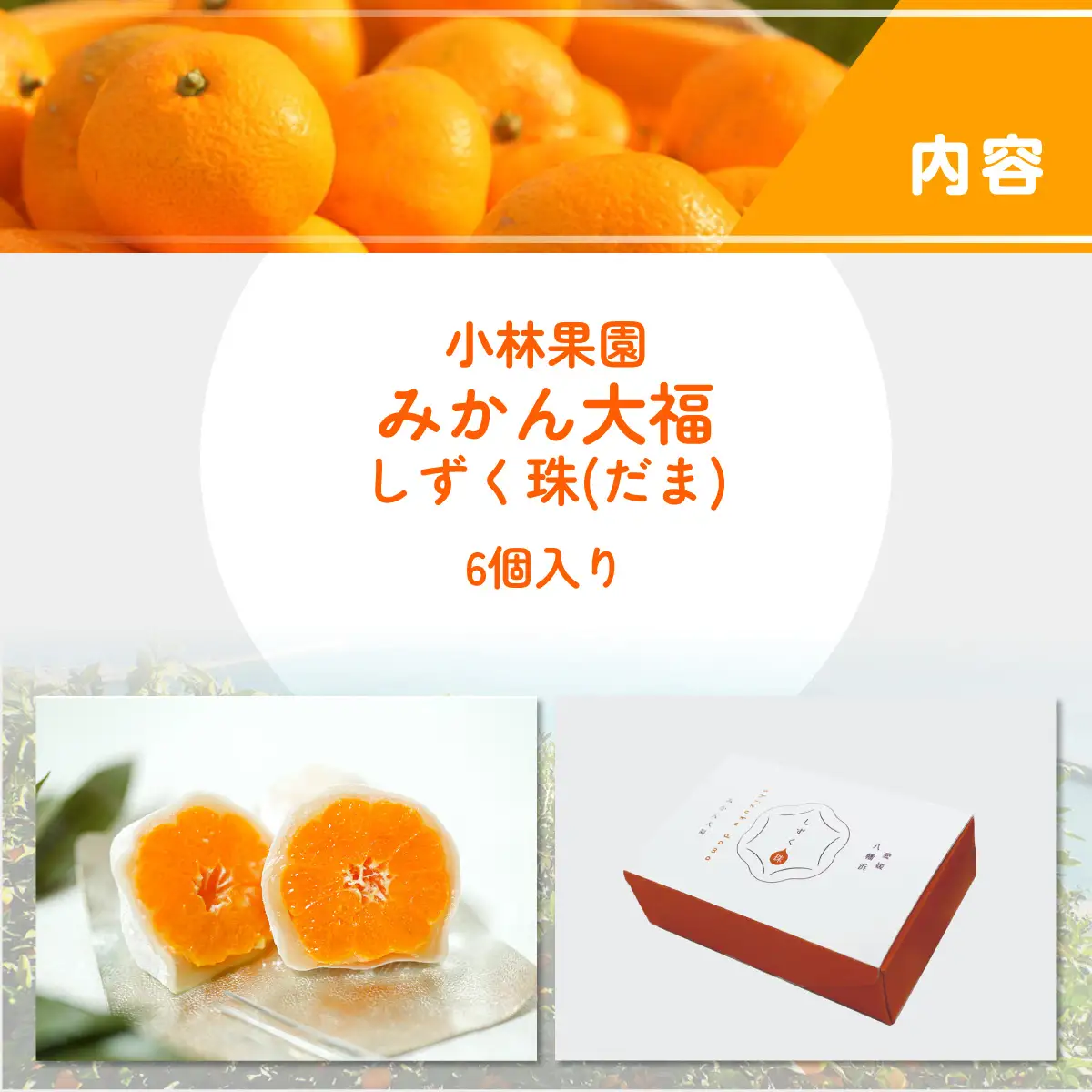 本物産地の味” みかん大福「しずく珠(だま)」口いっぱいに広がる果汁!【C24-11】【配送不可地域：離島】【1171839】 YWTAD006