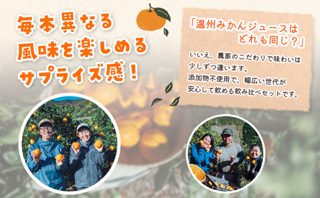 ＜農家めぐり 狩江柑橘ジュース 6選（温州みかん）＞ 温州みかん 南柑20号 愛媛県産 飲料 ジュース 国産 みかん 蜜柑 ミカン ストレートジュース 果汁 セット 詰合せ 6種 6本 企業組合かりエンジョイ 愛媛県 西予市 【常温】『4月中旬以降順次出荷予定』 AKK0001