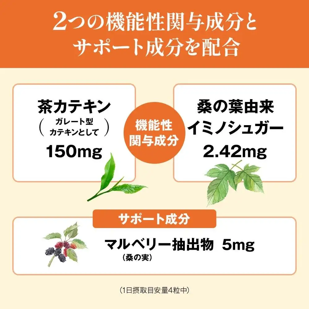 脂肪と血糖値のためのサプリ〈120粒〉（28213）【006-a148】【山田養蜂場】