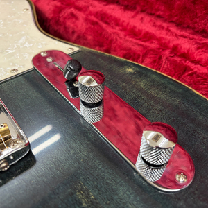 ギター テレキャスター 型 telecaster 桐 藍染 ハンドメイド Guitar ケース付