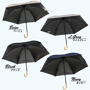 メンズ 晴雨兼用傘 3つ折り 完全遮光 サマーシールド 597501 日本製 ブラック ／ まちづくり観光振興機構 UV防止 紫外線対策 奈良県 田原本町