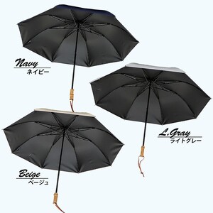 レディース 晴雨兼用傘 折りたたみ傘 完全遮光 サマーシールド 577502 日本製 ネイビー ／ まちづくり観光振興機構 UV防止 紫外線対策 奈良県 田原本町