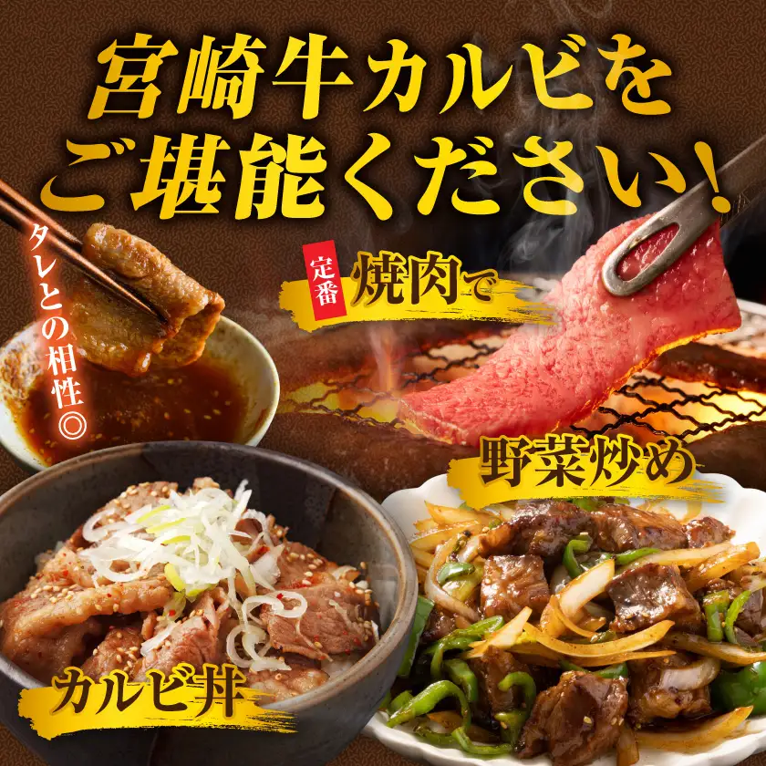 宮崎牛カルビ焼肉用300g〔AA-N4-005-300g〕_(都城市) 宮崎牛 カルビ 焼肉 BQQ 300g