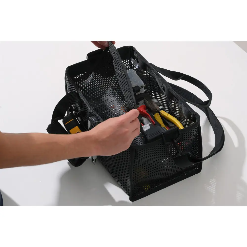 メッシュツールバッグ ボックスタイプ TLB-B35 ブラック