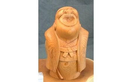 【数量限定】飛騨一位一刀彫 気楽坊（大） | 伝統工芸品 いちい イチイ 一位一刀彫 一位一刀 一刀彫 工芸品 縁起物 品 置物 木彫り 飛騨高山 吉野彫刻所 MC033