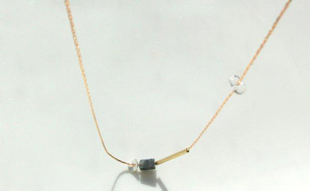 mineral necklace ネックレス アクセサリー 1個【シンプル ブラック 天然石 ガラス パール ビーズ 可愛い ハンドメイド 手作り  職人 上品 大人な雰囲気 ギフト プレゼント ラッピング 結婚式 普段使い Q 北海道 幕別町】