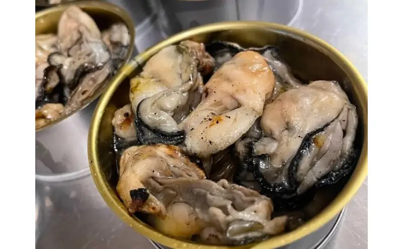 【福岡市】レストラン手作り　牡蠣の炭火焼オイル漬け缶詰　4缶セット×2箱