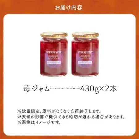 キュートな苺ジャム430g×2本【1186206】