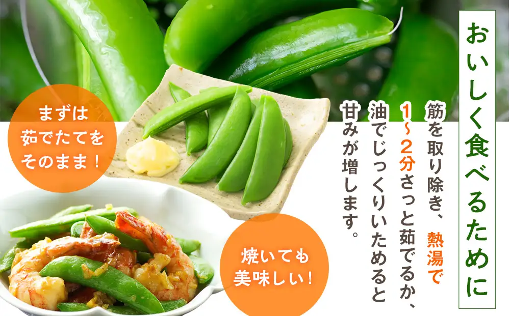 R8年産 スナップえんどう（品種：グルメ） 500g ピンクの八百屋〜ナツやさい〜 | 北海道津別町