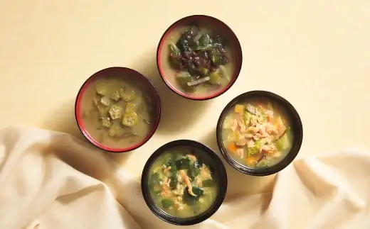 Umios （ ウミオス ） 海からの恵みフリーズドライ詰合せ （ 計10食 ） 海鮮 出汁 スープ 具材 インスタント 保存食 紅鮭の石狩風みそ汁 紅ずわい蟹のみそ汁 五種の海藻みそ汁 めかぶとオクラのみそ汁 フリーズドライ 詰め合わせ 味噌汁 みそ汁 海鮮具材