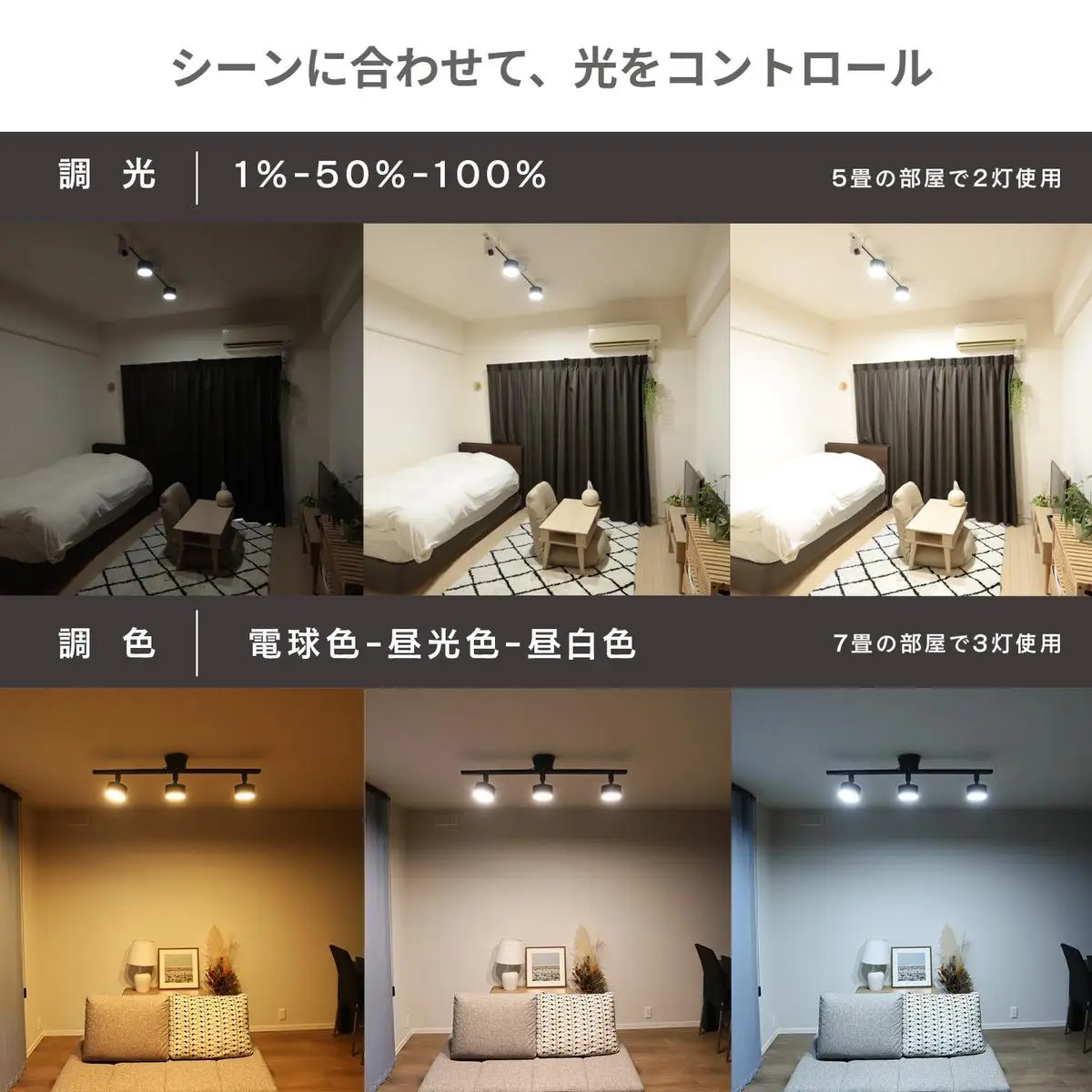 エジソンスマート ミニシーリングライト アーム付き(ダクトレール用) 福岡市 ブラック