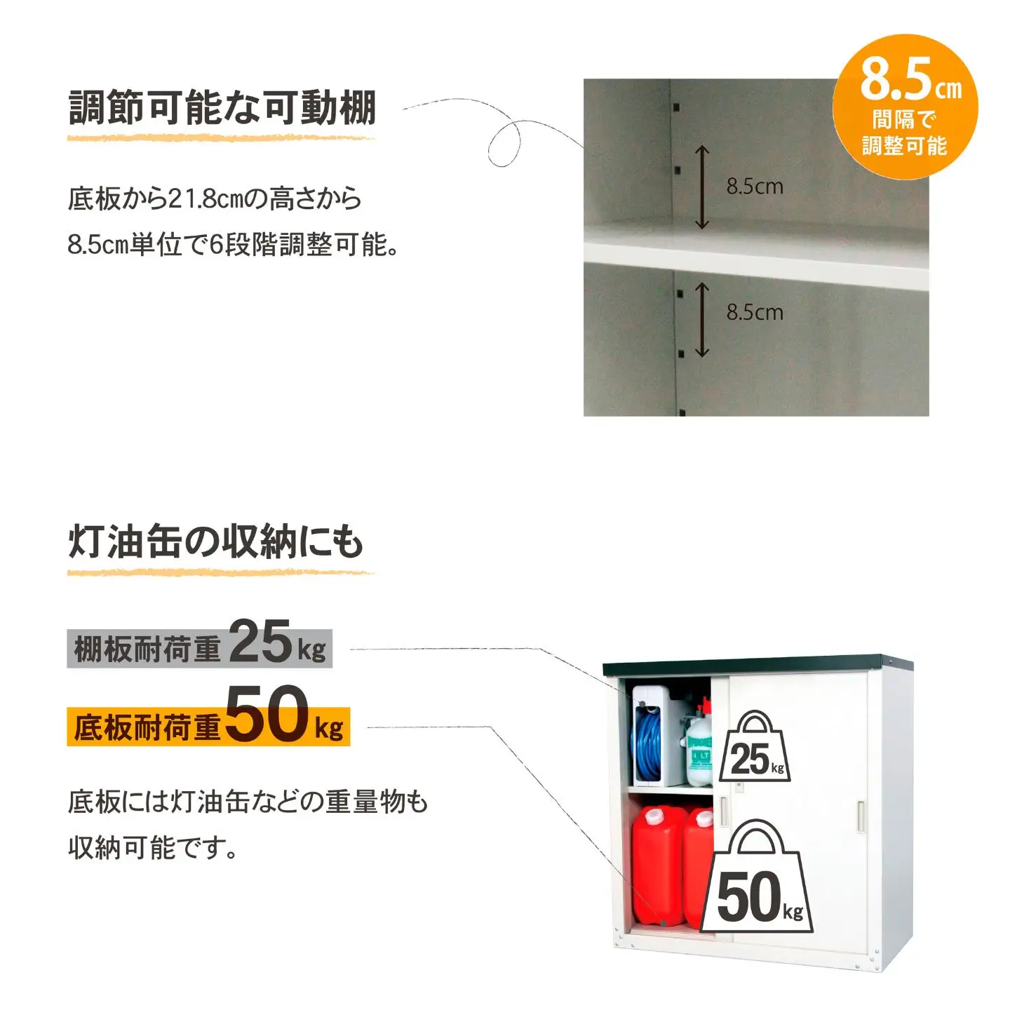 家庭用収納庫92 奥行47×幅89×高さ92cm スチール ライトグレー 組立簡単 グリーンライフ