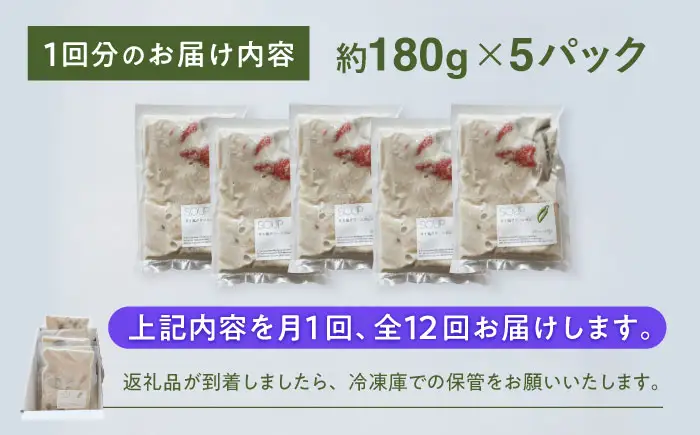 【全12回定期便】グリーンカレー 約180g×5パック 計900ｇセット 【SOUP LAB】[AYAK016]