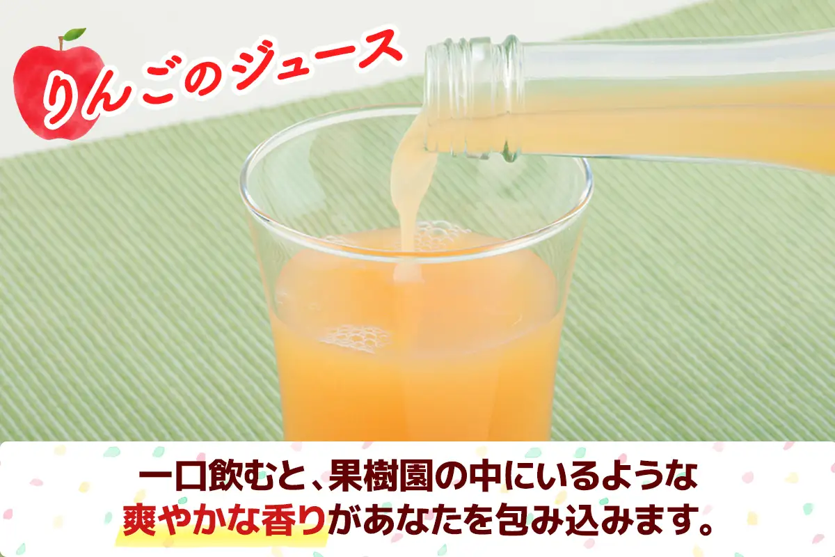サンふじ 6玉(約2kg)＆りんごジュース2本セット 群馬県甘楽町産 [0345]