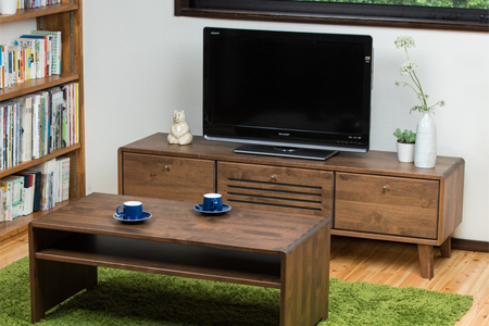 kumukumu150テレビボード　WN色【諸富家具】：C358-004