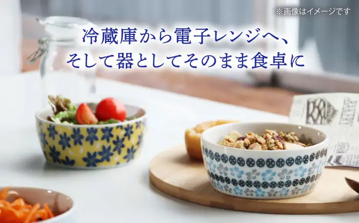 【美濃焼】 ポタリーフィールド レンジパック 4点セット 【株式会社二幸】 保存容器 パックボウル 食器セット[MCZ174]