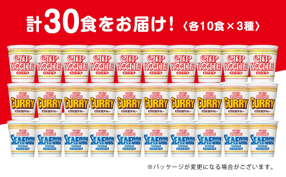 日清 ヌードル3種セット 各10食