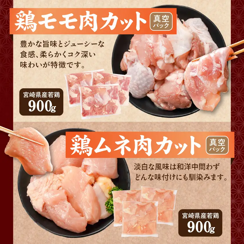 宮崎県産豚肉&鶏肉いろどり5.3kgセット〔17H-84-007〕_(都城市) ロース モモ ムネ 手羽先 手羽元 宮崎県産