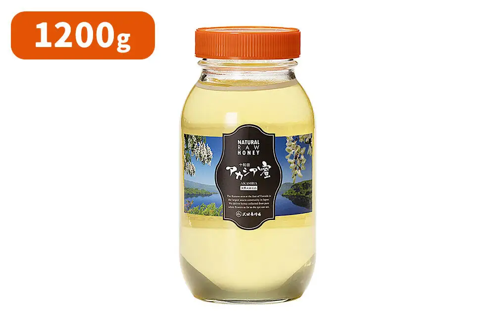 《先行受付》【新蜜】はちみつ 天然十和田 アカシア蜂蜜 1200g ビン+TASTING HONEY ひとくちはちみつ 岩蜜 8本セット