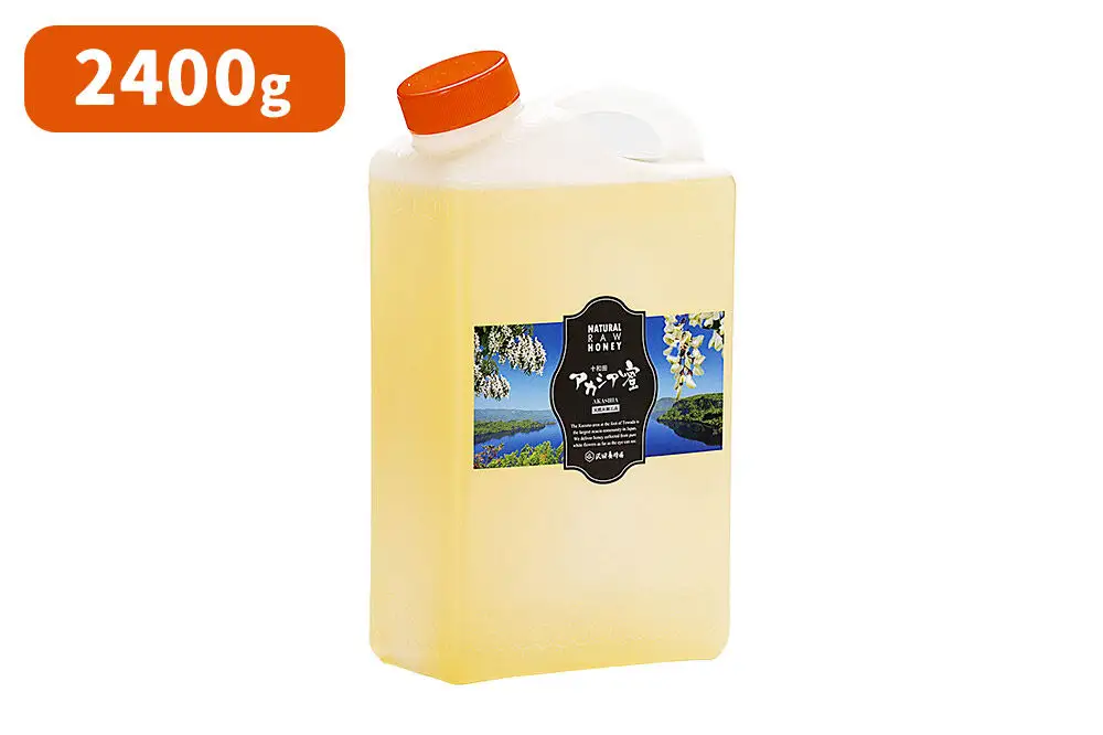 《先行受付》【新蜜】はちみつ 天然十和田 アカシア蜂蜜 2400g ポリ缶+TASTING HONEY ひとくちはちみつ 岩蜜 8本セット