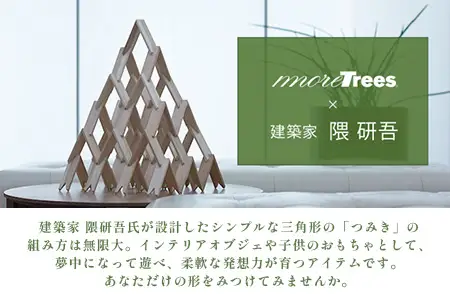 【隈研吾デザイン】TSUMIKI（つみき） 22ピース｜杉 スギ FSC認証 インテリア 知育玩具 積み木 おもちゃ moretrees もろっこはうす 宮崎県 諸塚村 MO-10