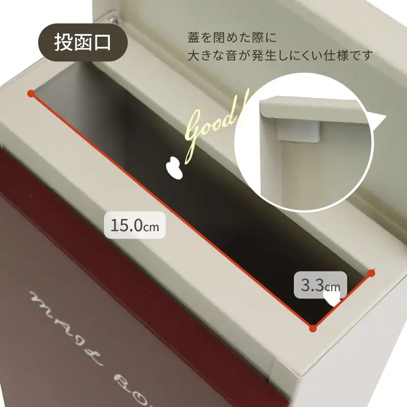 壁掛けポスト Nora ノラ【ライトベージュ/グレージュ】《 ポスト 郵便ポスト 郵便受け 壁掛けポスト アンティーク 玄関 屋外 》【2501N16701_02】