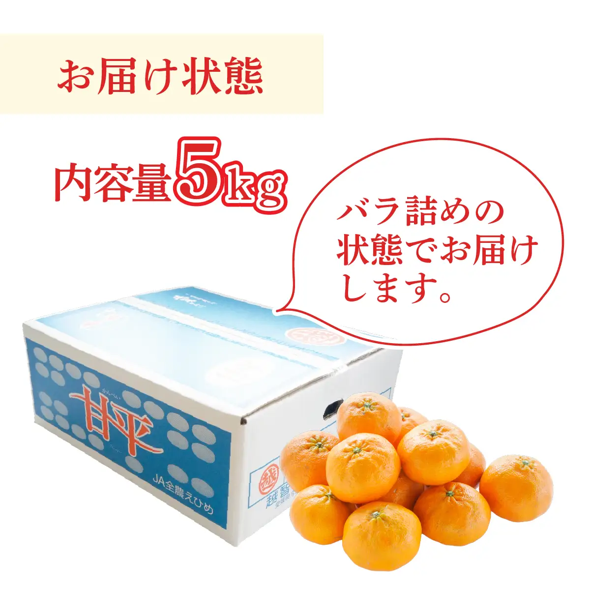 ＜先行受付＞人気柑橘　甘平(かんぺい)レギュラー箱　5kg　愛媛県　JAおちいまばり