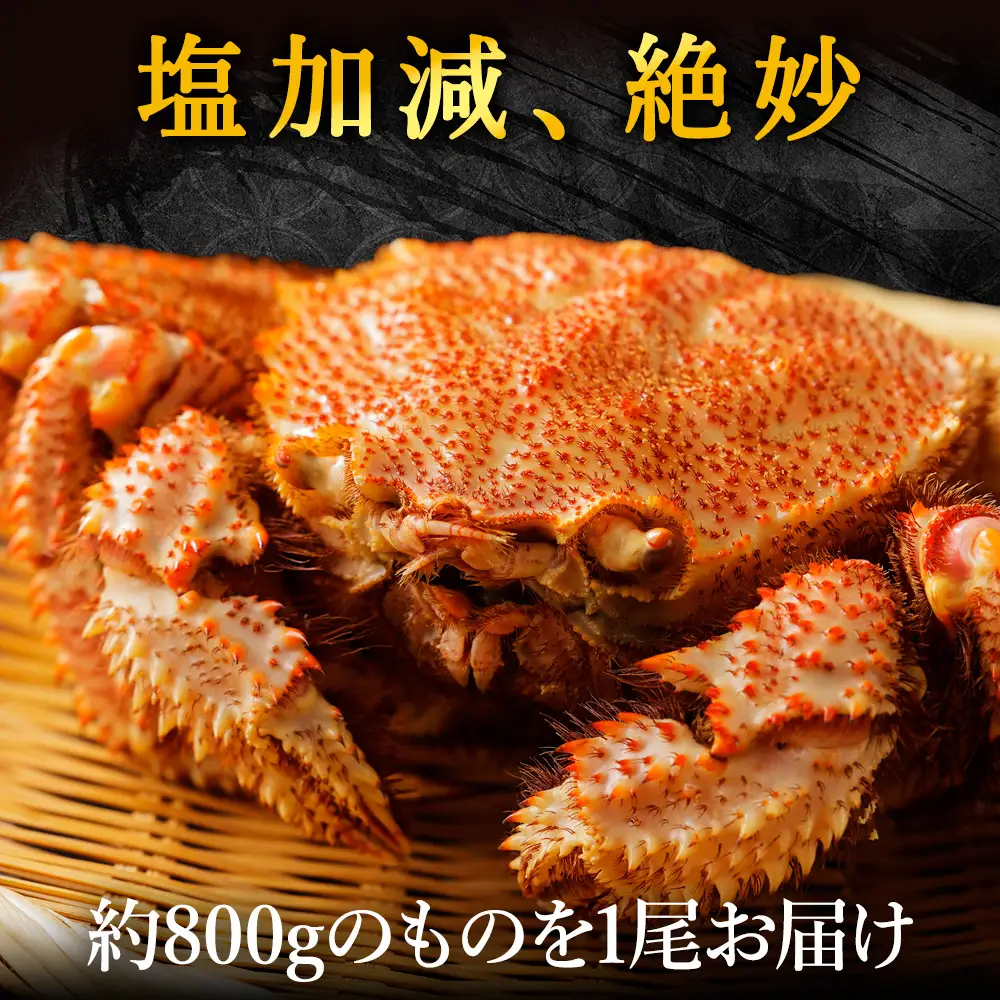 北海道オホーツク海産 浜ゆで毛がに 約800g×1尾