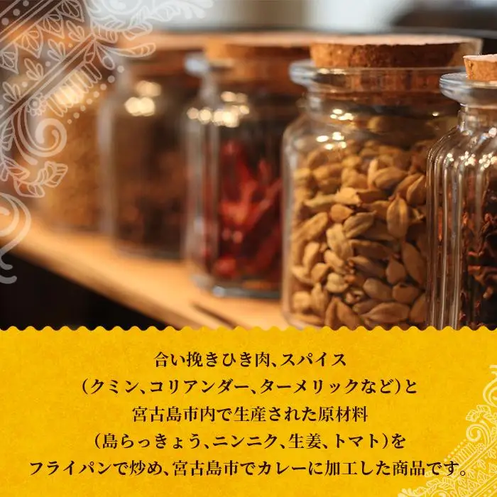 MOSESU CURRYの島カレーシリーズ　島らっきょうとひき肉のカレー 250g×3食（FP004）