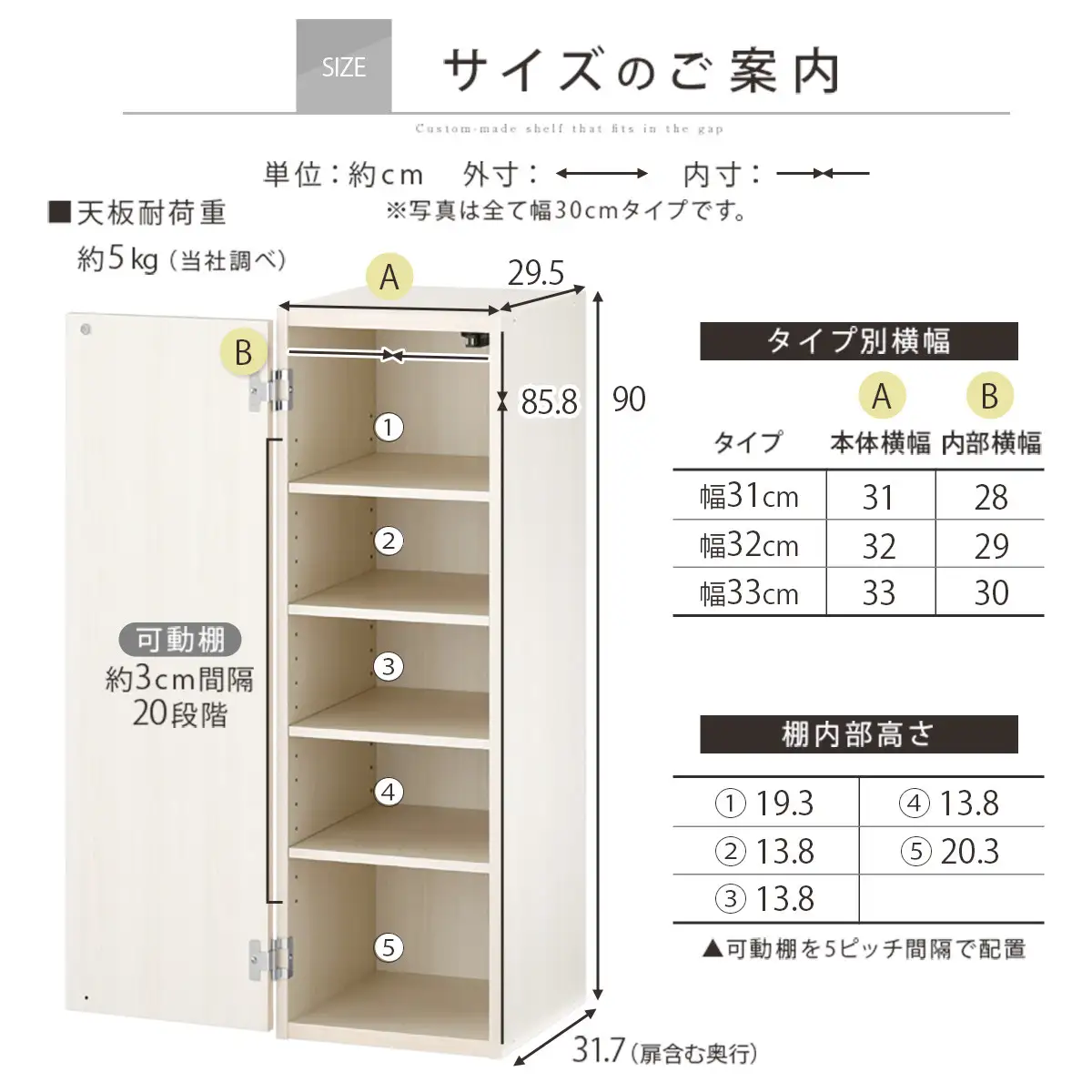 【完成品でお届け】オーダーすき間ラック〔幅31cm・扉左開き・ロータイプ〕（ウォールナット）すき間ラック 収納棚 扉付き スリム 約 奥行32 高さ90 ロータイプ オーダーラック キッチン AKANBE400085-31L-WAL