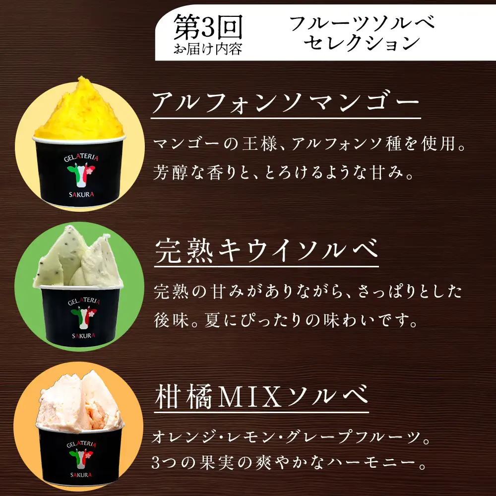 【頒布会4ヵ月】幸せな牛のミルクからできたジェラート パティシエおすすめ6個セット（１） ＜㈱SAKURA STYLE＞