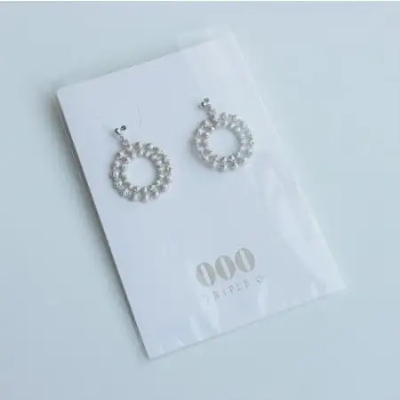 刺繍ピアス　ドイリーピアス(シルバー)【1726147】