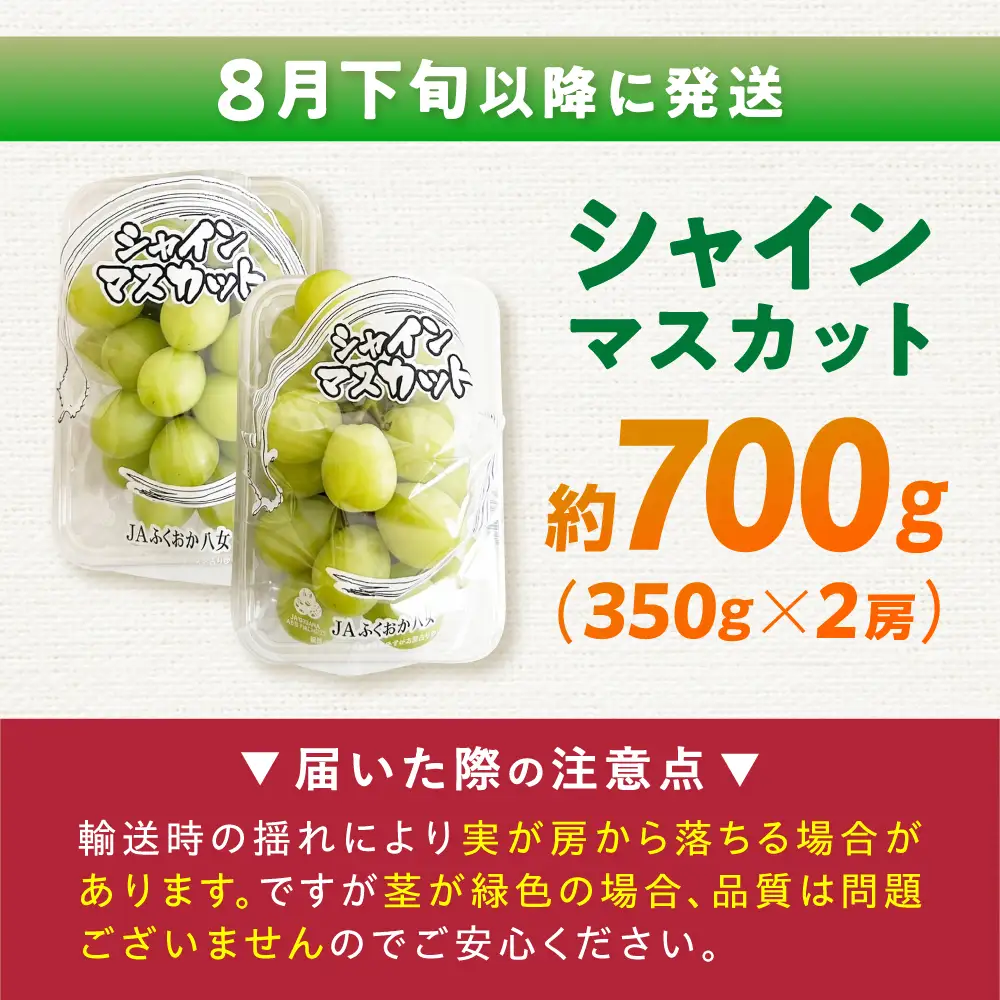 シャインマスカット 2パック 約700g | シャインマスカット [AFAB094]
