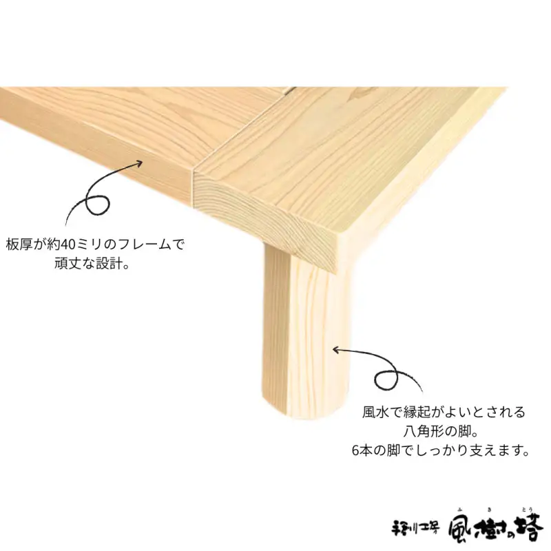 ヒノキ香るベッド　シングルベッド・ヘッドレスタイプ（35cm） cth05