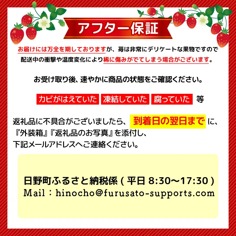 虹の果 夏 いちご 1箱 400g ~ 300g (M~LLサイズ) 冷蔵 贈答用