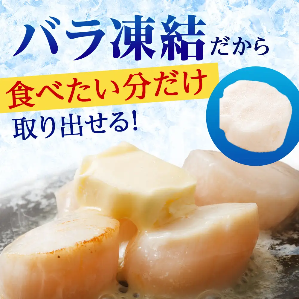 北海道産 白老加工 ホタテ玉冷〈フレーク〉500g×1＜斉藤水産＞